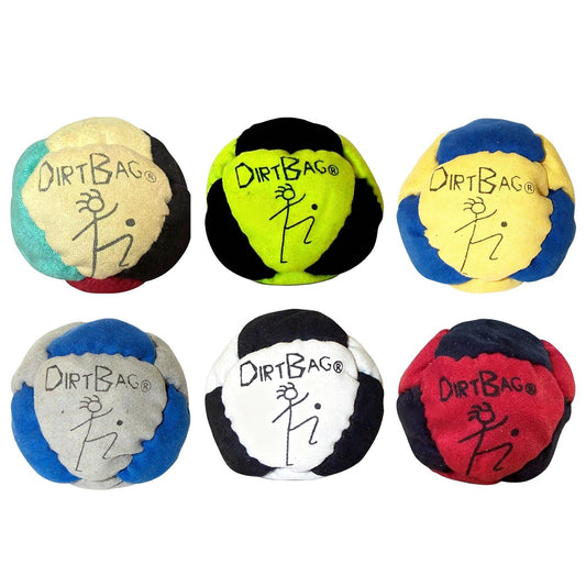 Dirtbag Footbag Assorted Colors Fabric with Writing Sand Filled